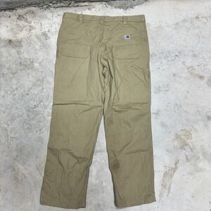 Carhartt Relaxed Fit Khaki Cotton Spandex Carpenter Work Pants Mens‎ 38x30